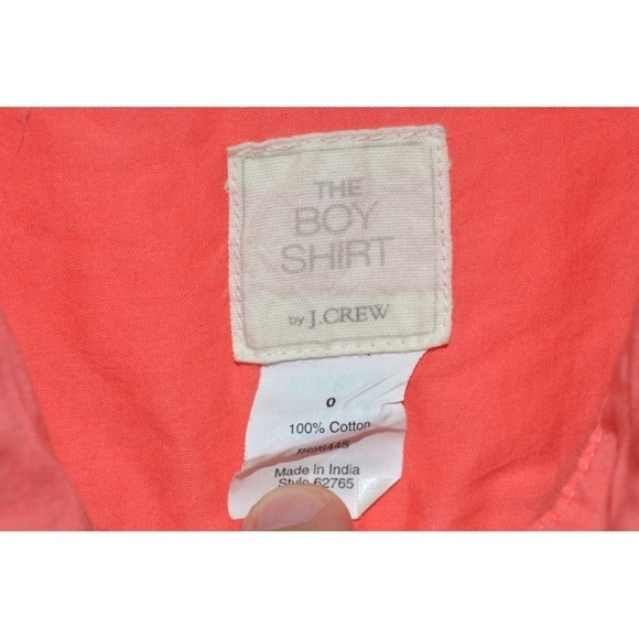 J Crew sz 0 Boy Shirt  Cotton Long Sleeve Button - Picture 4 of 4